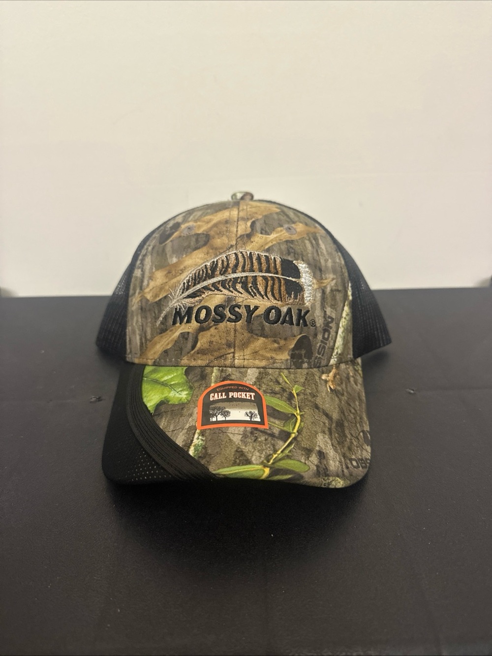 Mossy Oak Camo SnapBack Hat With Call Pocket New